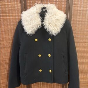 Rag & Bone Peacoat with Removable Faux Fur Collar
